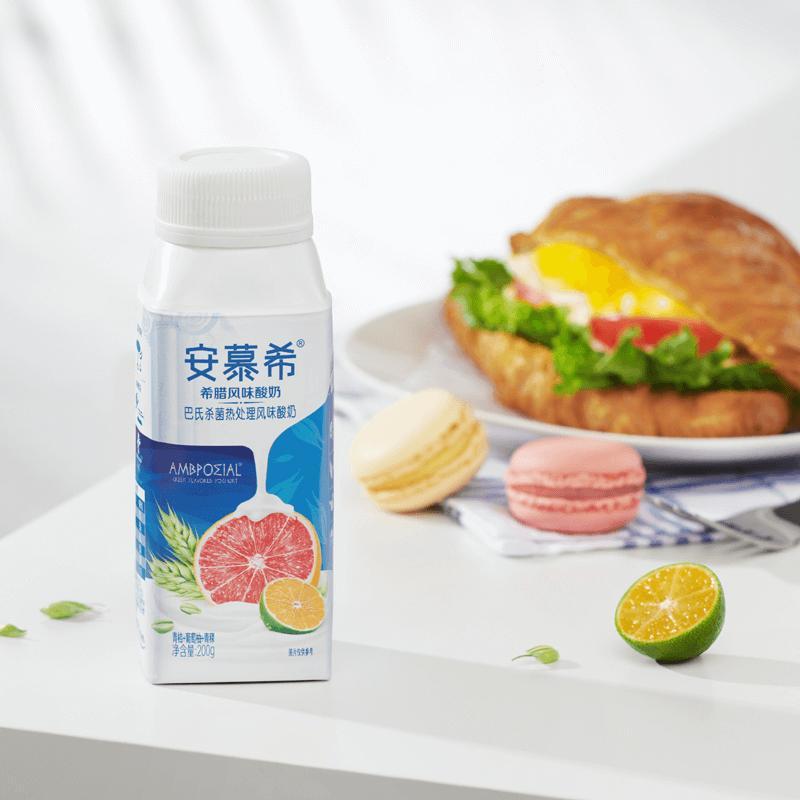 安慕希高端颗粒系列希腊风味酸奶(青桔葡萄柚+青稞)味200x10