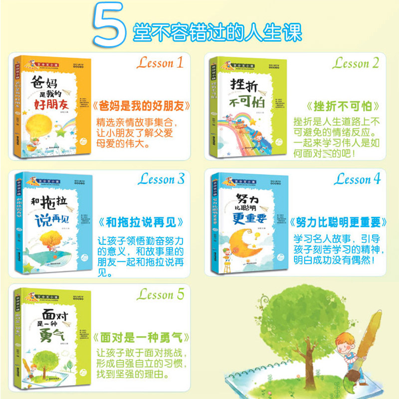 百分百小孩A版全5册 [正版]全套5册努力比聪明更重要三年级四五六年级小学生课外阅读书籍3-4-5-6百分百小孩成长系列高清大图