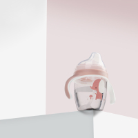 babycare宝宝婴儿学饮杯防漏防呛6-18个月吸管水杯防摔儿童鸭嘴杯210ml 樱粉 2680