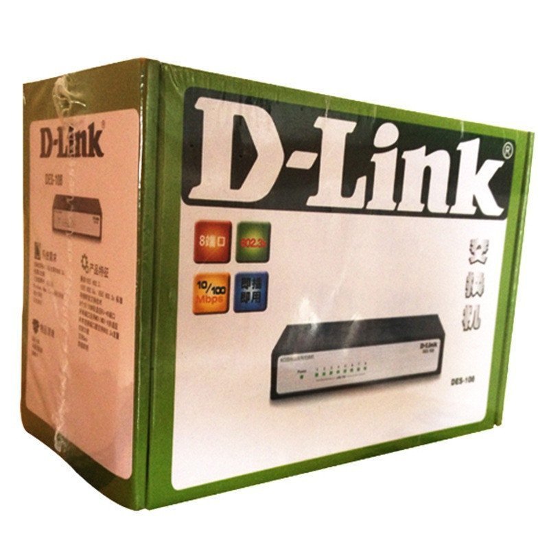 友讯(DLINK)8口百兆 铁盒 交换机 DES-108 (单位:个)