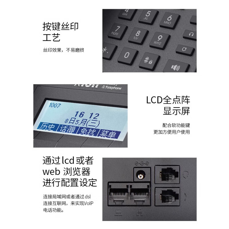 北恩(HION) S900 IP电话 SIP网络电话机 呼叫中心话务员客服座机 S900网络电话机 [不含耳机]高清大图