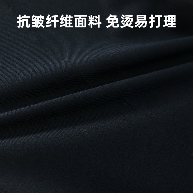 恒源祥免烫西裤男裤商务正装宽松直筒黑色夏季中老年爸爸休闲裤子图片
