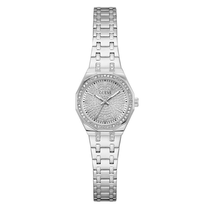 GUESS盖尔斯手表女装饰性易读性日常佩戴优雅风格石英银色表盘高清大图