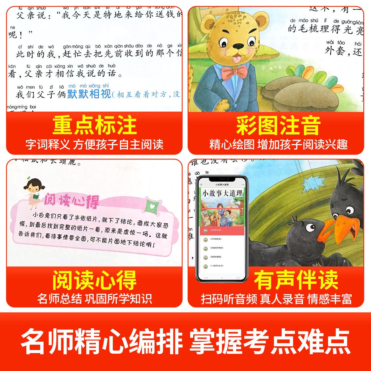 小故事大道理 [正版]小故事大道理大全集 注音版 小学生版 励志故事经典 一年级二年级三年级四年级课外书必读 儿童阅读书高清大图