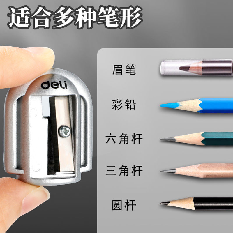 得力(deli) 0596 卷笔刀 转笔刀削笔刀铅笔削笔器钢制刀片高清大图