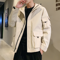 迈得喜MAIDEXI 2020秋季韩版休闲夹克男潮流ins 潮牌连帽男士宽松夹克工装外套