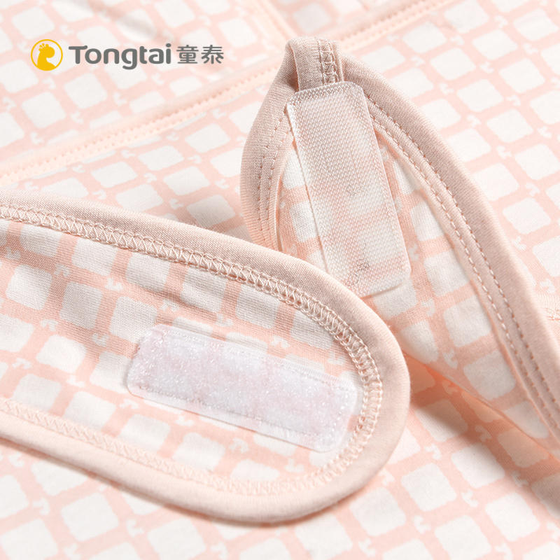 童泰TONGTAI婴童床上用品纯棉格子棉抱被婴幼儿春秋冬季抱被填充物聚酯纤维900*900mm