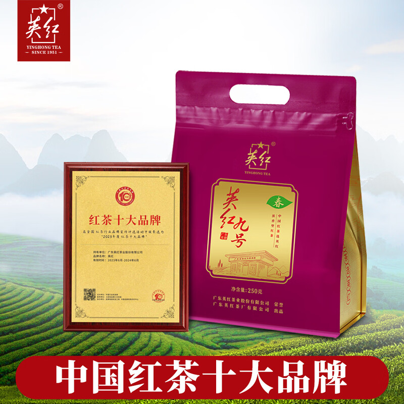 英红牌英红九号春茶浓香型红茶大份量250g袋装高清大图