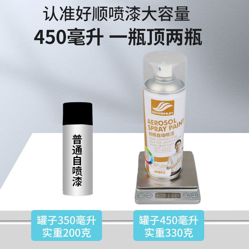 好顺(HAOSHUN) 自喷漆101#玉绿色450ml 5瓶装图片