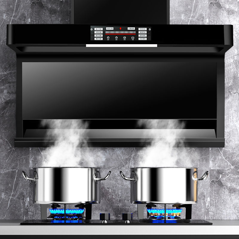 90语音操控 清洗 体感 led大灯 油烟机家用大吸力厨房自动清洗语音