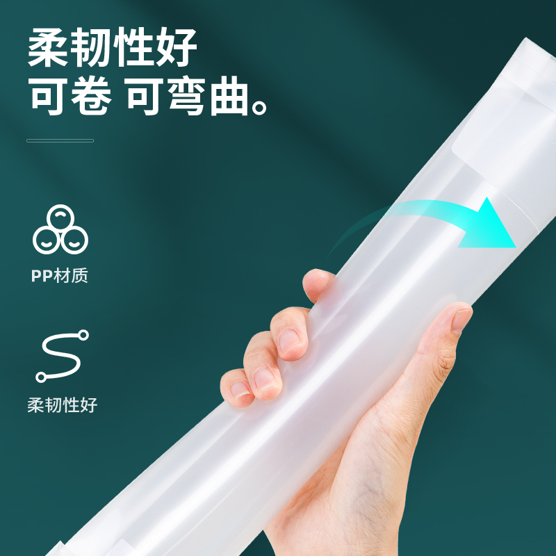 得力(deli)12只A4加厚防水透明文件袋资料袋绕绳档案袋 绑带式票据试卷收纳袋 学科分类P05511
