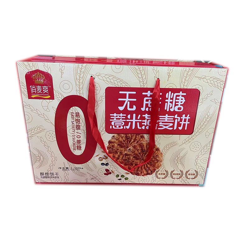 俏麦爽无蔗糖薏米燕麦饼1.008kg