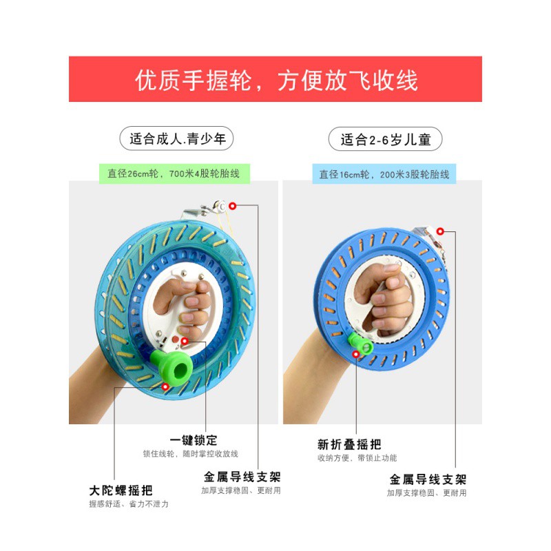 潍坊风筝新款儿童初学者卡通三角大蝴蝶微风易飞成型传统特色创意 三维工匠 1.4米粉蝶+500米+水晶锁轮高清大图