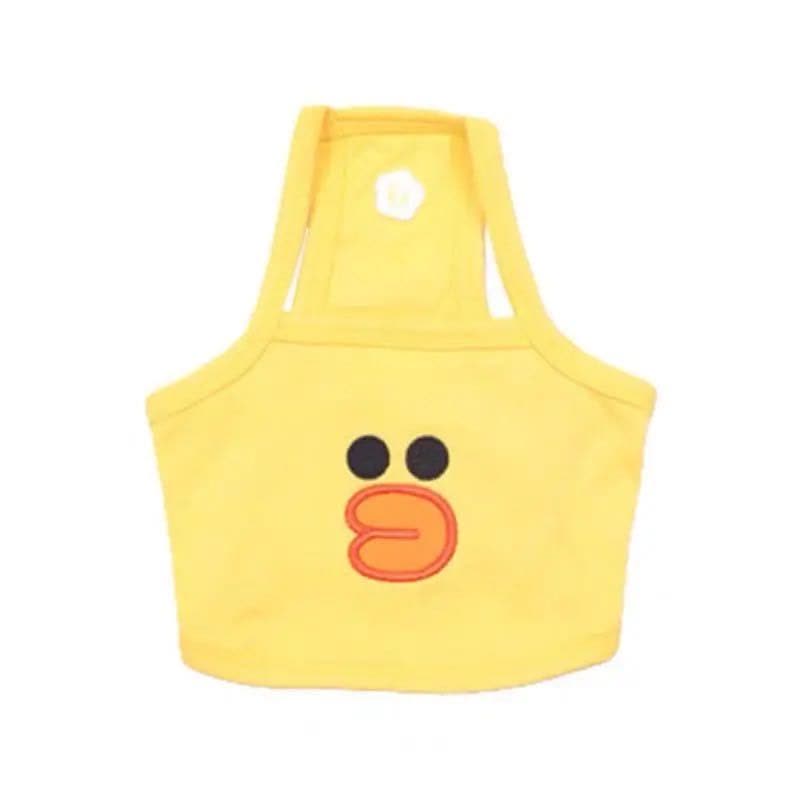 小黄鸭衣服宠物猫咪泰迪比熊小型犬狗狗韩版新款吊带短款背心通用 黄色手工测量误差1-3cm左右 偏宽 XS胸围30长13c图片
