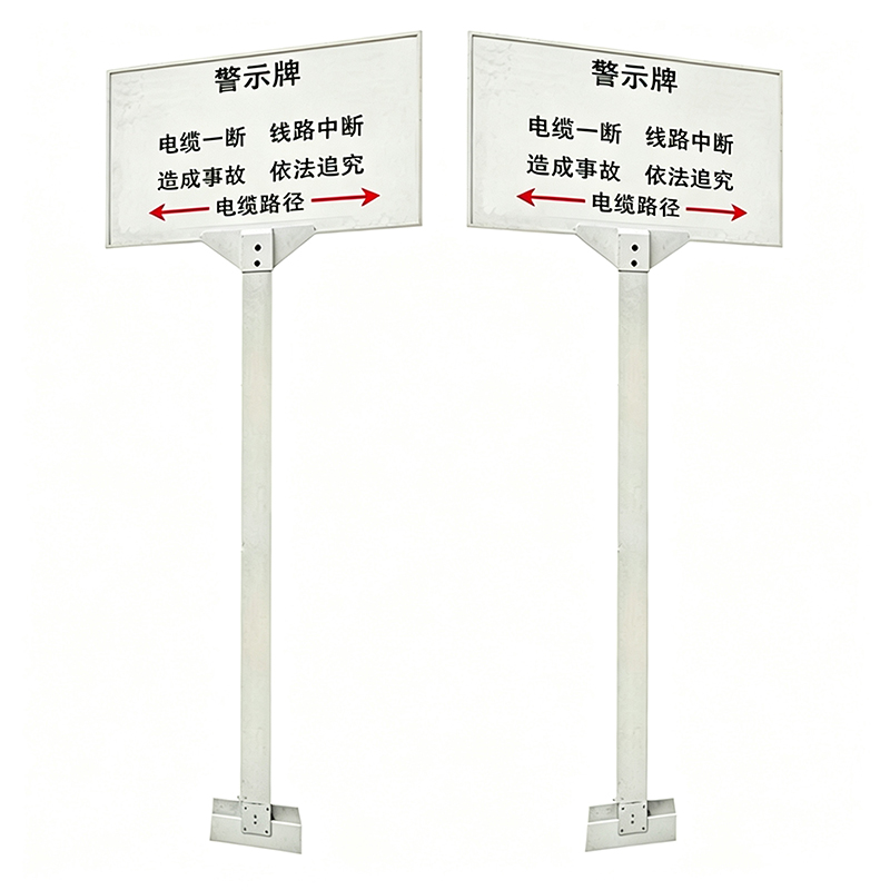 桩源 单立柱警示牌850*550*1500mm 个高清大图