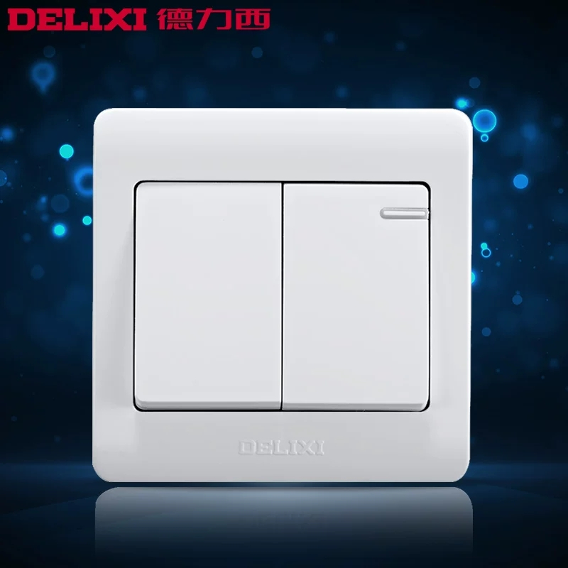 德力西 双开双控 CD217-HA86大板白色-DLX
