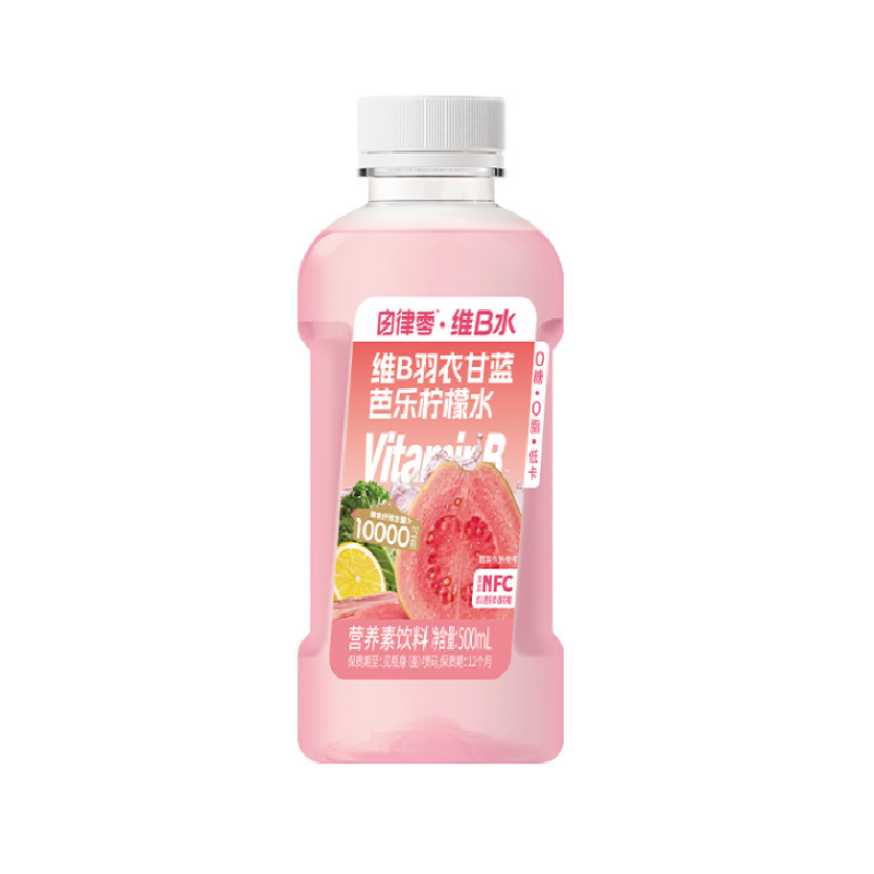 轻上自律0脂羽衣甘蓝芭乐柠檬水500ml*10瓶整箱 0糖0脂含膳食纤维维B果蔬饮品