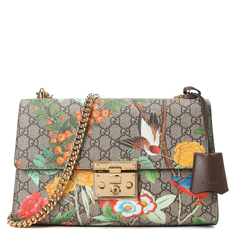 [直营]古驰(GUCCI) PADLOCK系列高级人造帆布手提包单肩包锁头包女包 欧美时尚