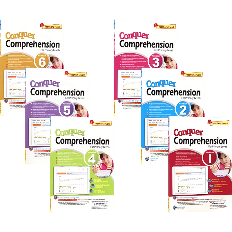 攻克阅读理解[1年级 普通版] [正版]SAP Conquer Comprehension Workbook 1-6年级高清大图