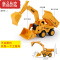 真智力儿童挖挖机玩具车仿真惯性耐摔推土机翻斗车3合1挖土机工程车男孩惯性玩具