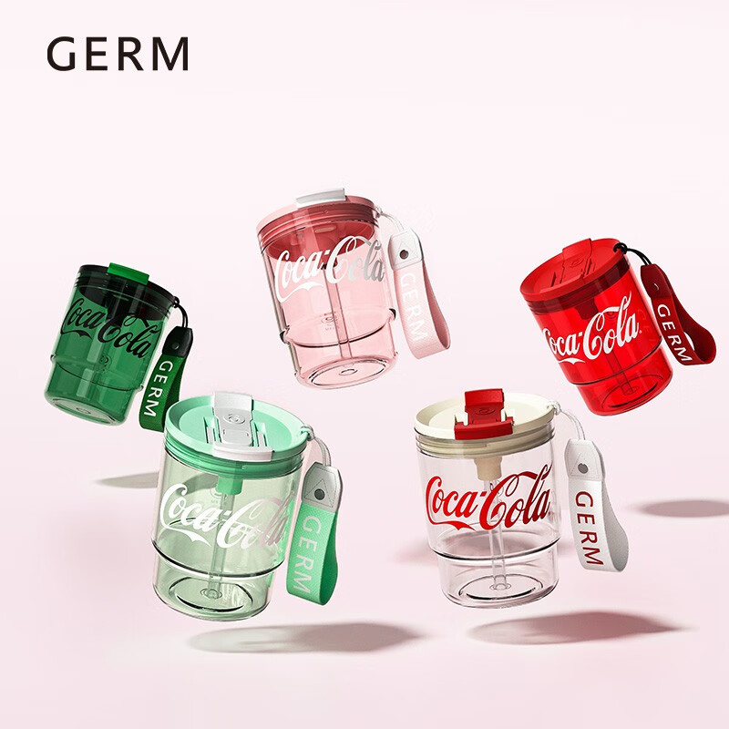 格米(germ)可口可乐联名款竹简水杯375ml糖果粉 GE-CK23SS-S24-4高清大图