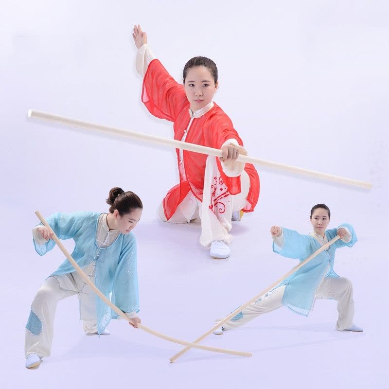 白蜡杆武术棍少林齐眉棍闪电客表演长短棍枪杆白腊杆太极棍开背木棍1.8