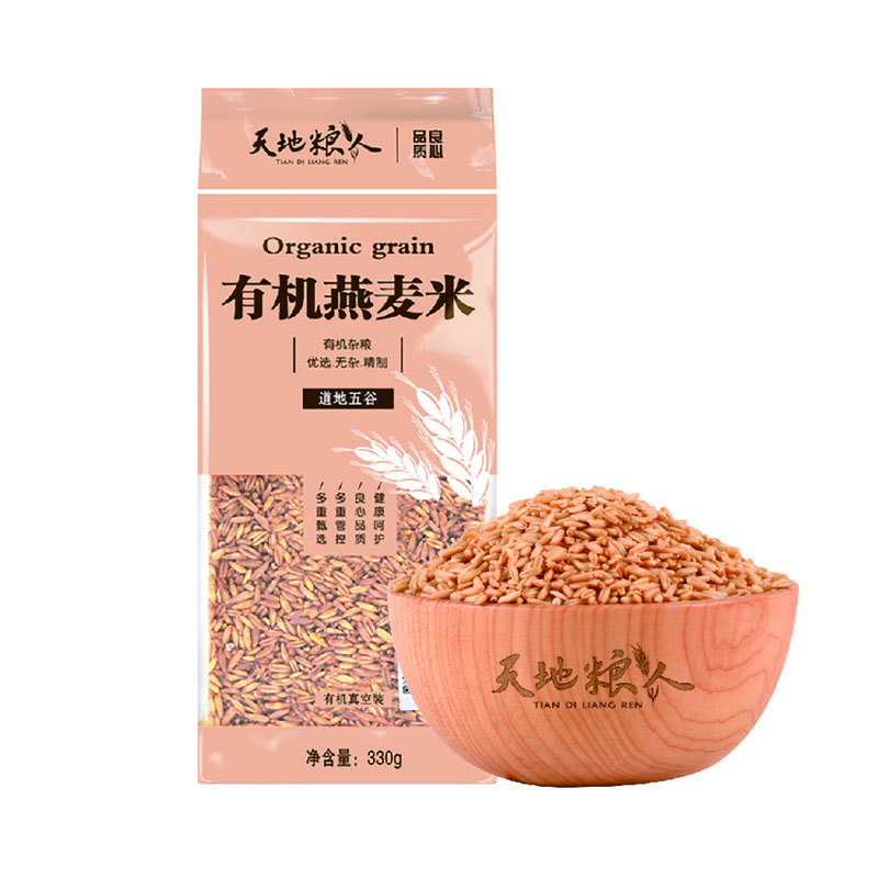 天地粮人 有机燕麦米 330g*3袋高清大图