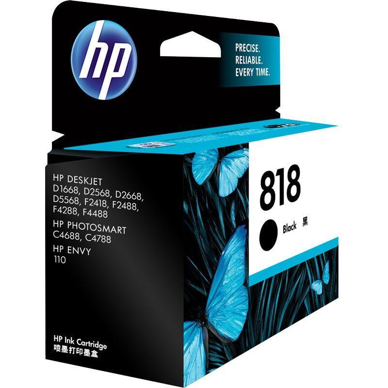 惠普(HP) 818墨盒适用D1668 2668 2568 5568 F4288 4488 2418黑色墨盒