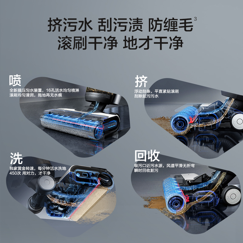[智能]添可(TINECO)无线智能洗地机芙万2.0ProLED C家用扫地机吸拖一体手持吸尘洗地机