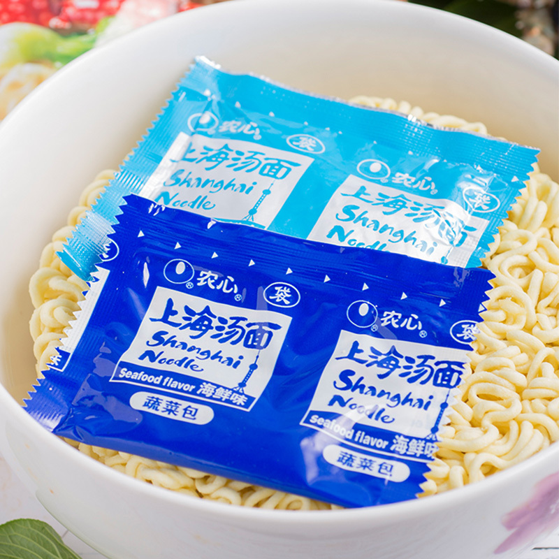 农心上海汤面海鲜味方便面117.8g*5袋拉面泡面辛拉面整箱袋装