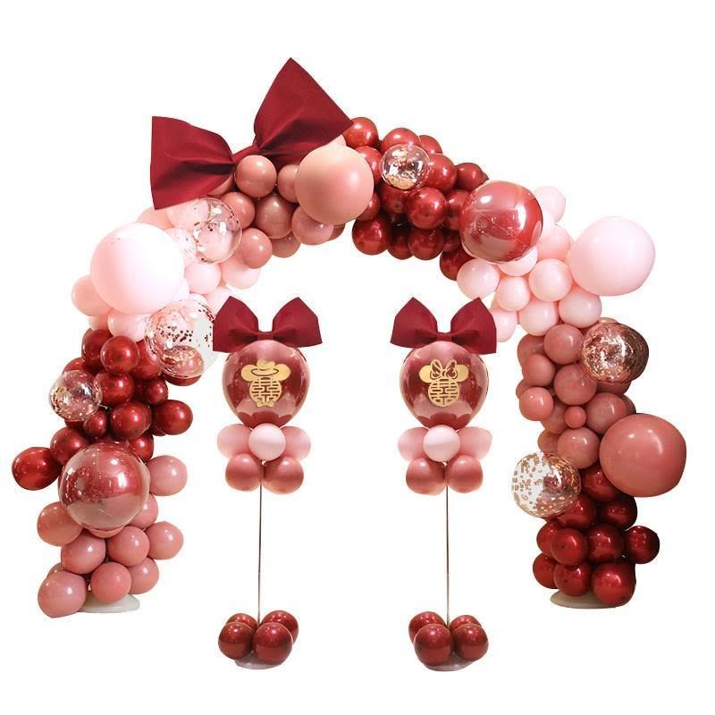 花样年华8节拱门|结婚用品大全新郎家酒店婚房布置套装感气球农村婚礼户外拱门图片