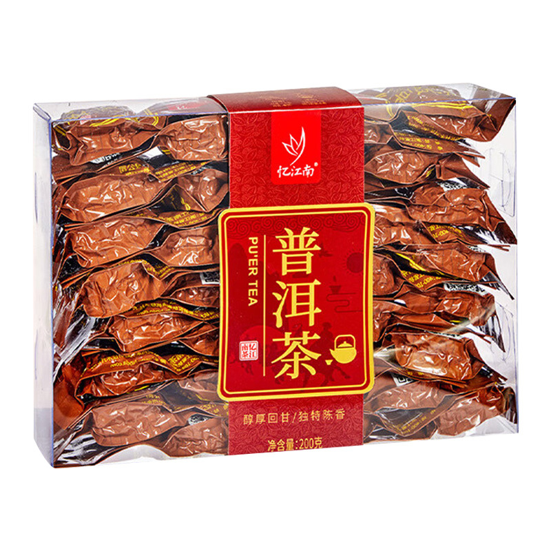 忆江南茶叶普洱云南原产普洱熟茶散装茶叶自饮盒装200g