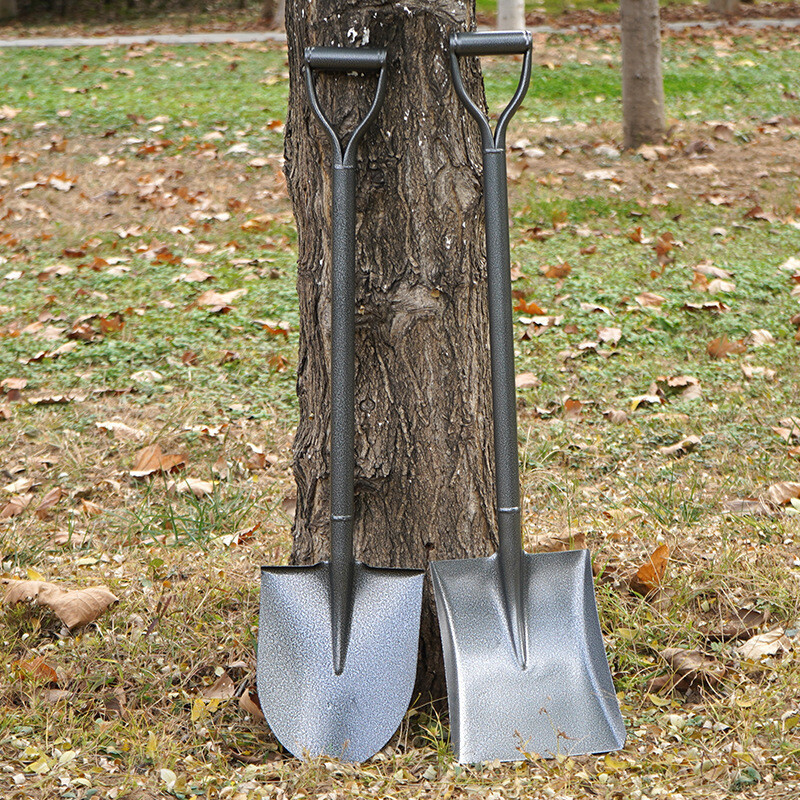 谐晟全钢加厚多功能铁锹铁锨铁铲清洁挖土工具农用钢柄铁锹102cm全钢