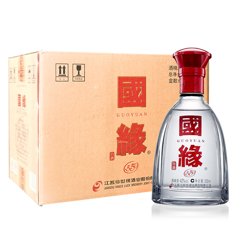 今世缘 国缘单开/柔雅型 白酒 42度 550ml*6瓶 整箱装