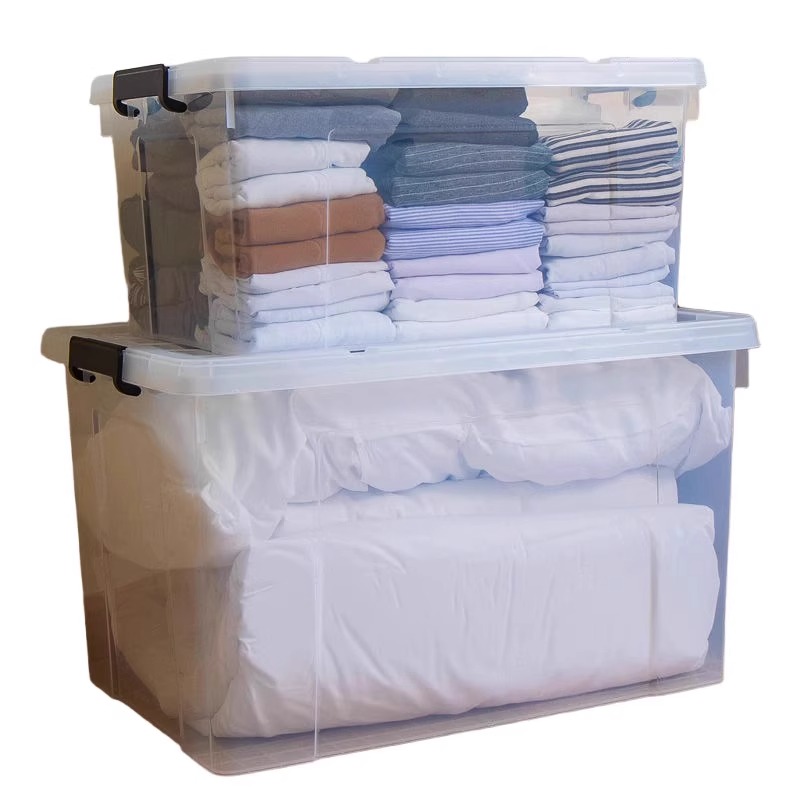 老房太太 收纳箱 透明整理箱 110L 手提塑料储物箱 L228/个高清大图