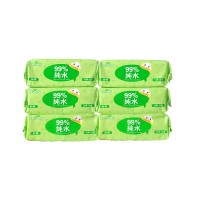 飘漾(Pure Young)婴儿柔湿巾 [99%纯水]手口专用型 80片×6联包(赠盖)