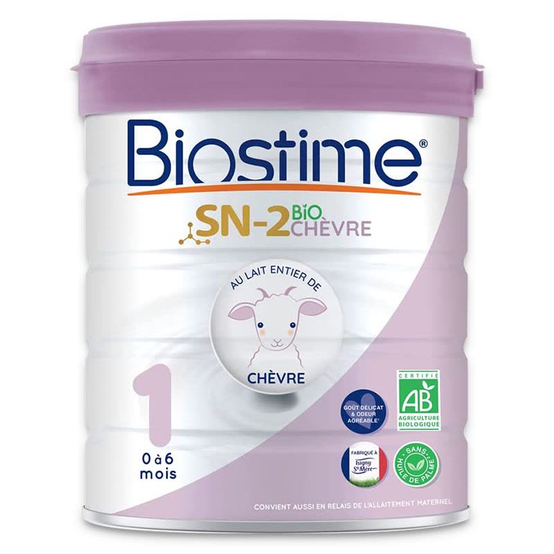 法国版合生元(BIOSTIME)有机婴幼儿詎奶粉 1段(0-6个月) 800g/罐 6罐装图片