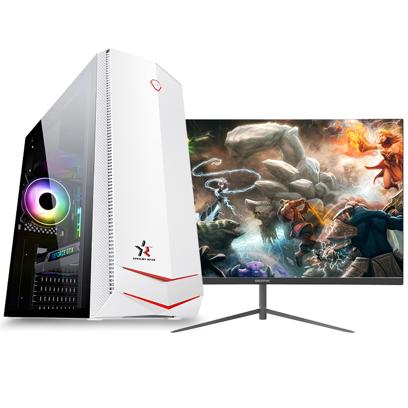 铭能 i9级八核E5-2660/GTX1650 4G独显/16G内存/480G SSD固态 台式电脑 台式机 电脑主机 组装电脑 家用办公学生游戏电脑台式DIY组装机+24英寸全套高清大图