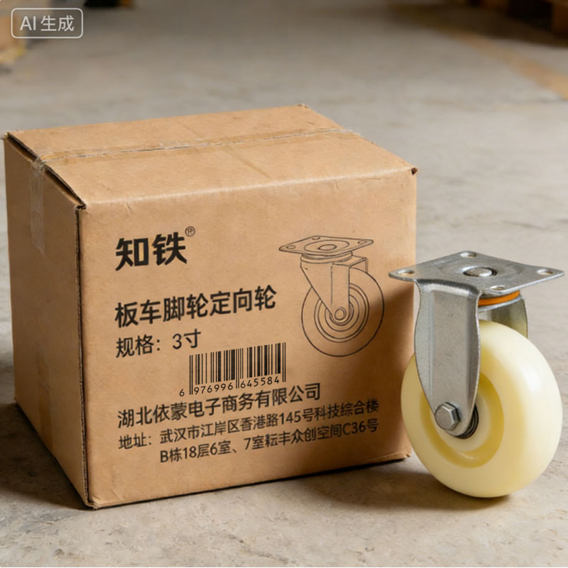 知铁 板车脚轮定向轮 3寸 个高清大图