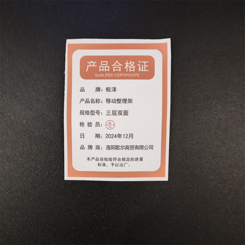 枢泽 移动整理架 三层双面 个