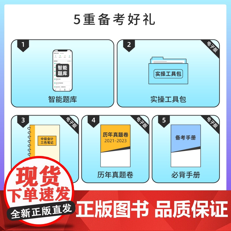 高顿中级会计2024辅导教材中级经济法十年真题研究手册试卷 2024年中级会计考试题解习题册高清大图