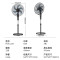 美的(Midea)落地电风扇FS45-22N家用强力18吋电扇大风力落地扇可升降 18寸 机械六叶 无定时 大风力