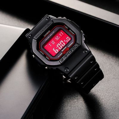 卡西欧CASIO旗舰店手表男小方块G-Shock血鹤屏反显运动时尚20周年限量电子石英表男GW-B5600AR GW-B5600AR-1血鹤屏+蓝牙+太阳能+电波