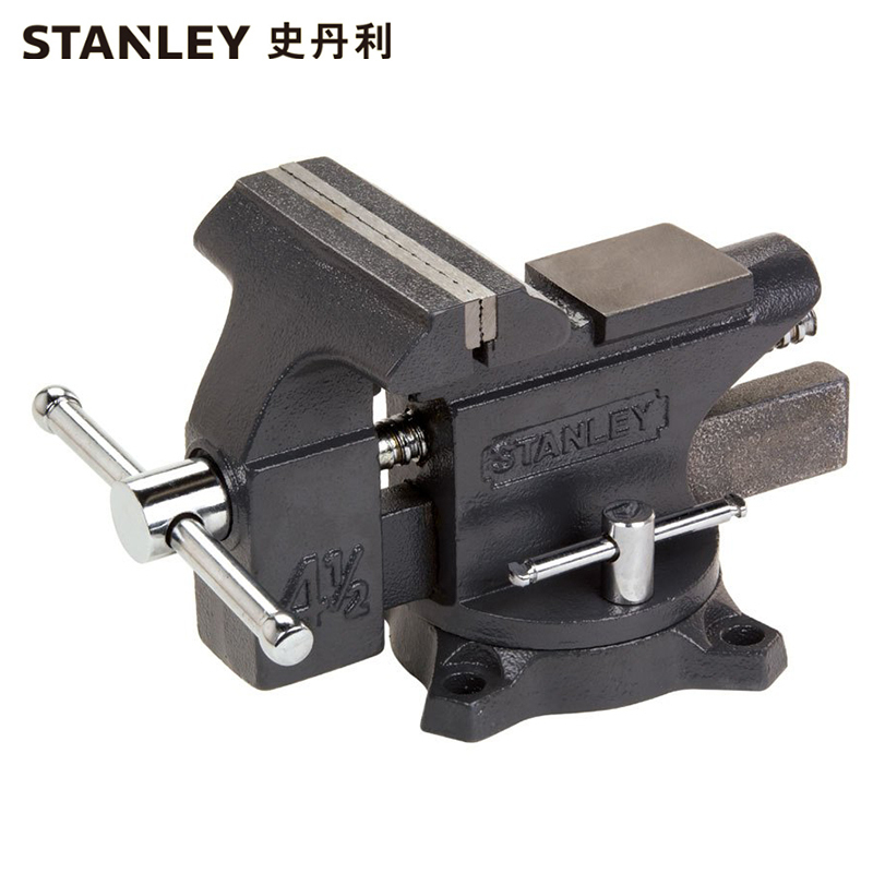 史丹利STANLEY轻型台虎钳4.5英寸/115mm 虎桌钳平口木工老虎木工夹具 83-065-1-23