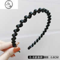 JiMi发窟头箍宽边韩国网红发箍女洗脸用刘海发卡简约压发防滑带齿发夹 0.8波浪款