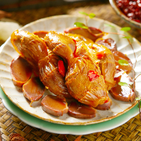 来伊份 黑丫鸭肫125g/袋 即食独立熟食真空包装鸭胗零食小吃休闲食品苏宁超市自营零食