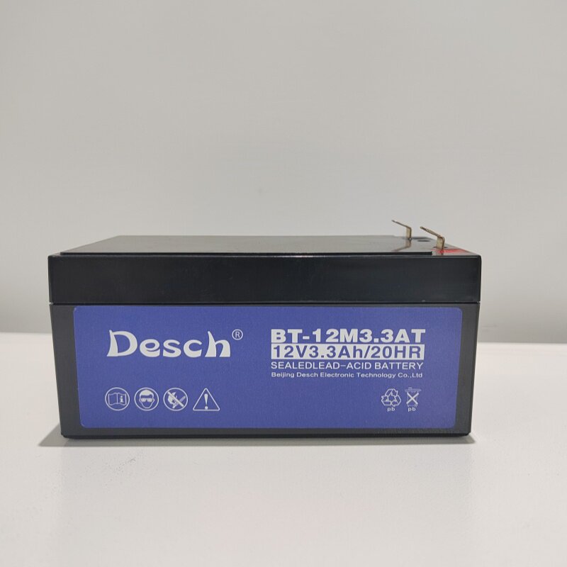 Desch 消防主机备用蓄电池火灾报警控制器电源 12V4.0AH(BT-12M4.0AC)全新原装90*70*100高清大图