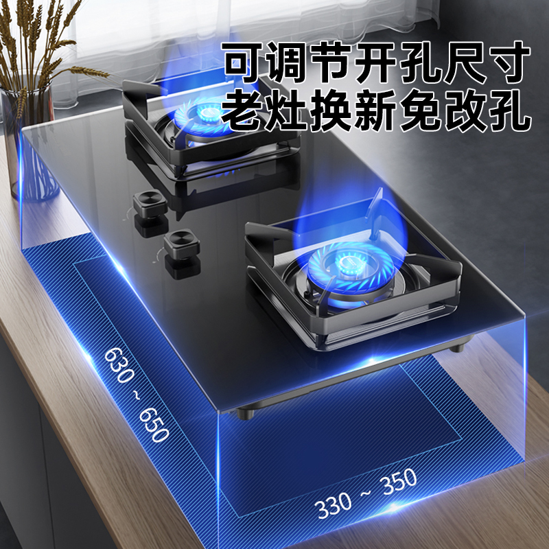 华帝百得(BEST) QE52 燃气灶 5.2kW超大火力聚能灶 家用嵌入式大火力灶 台嵌两用 双眼灶具(天然气)高清大图
