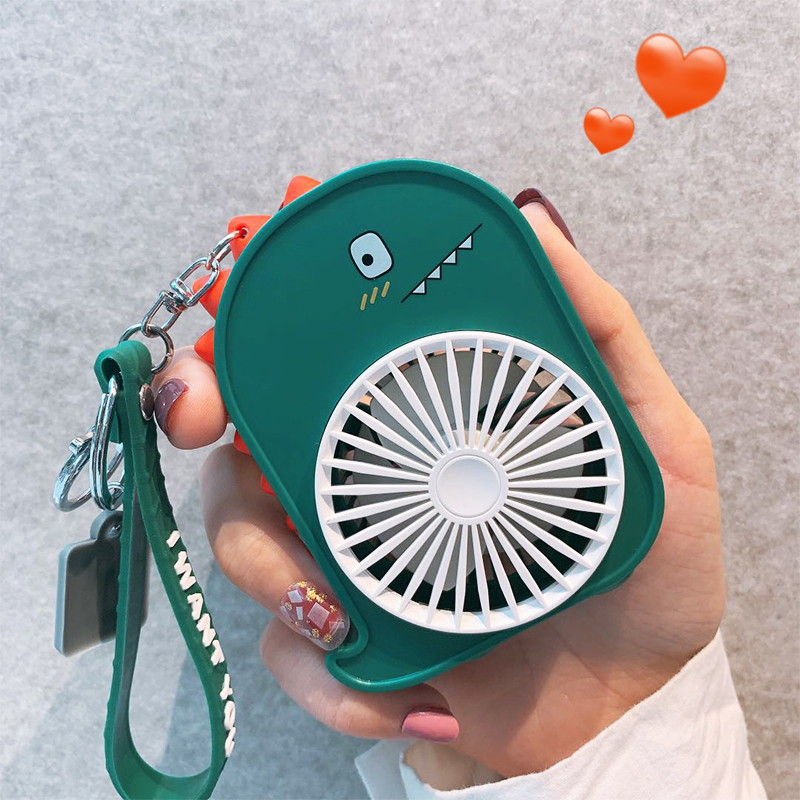 恐龙小型手持电风扇迷你学生随身携带手拿小清新儿童卡通微型网红手握