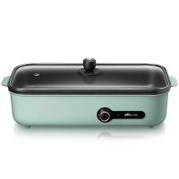 小熊(bear) DHG-B40A3电火锅 家用多功能料理锅 4L容量 电煎锅电炒锅烤涮一体不粘电热煮锅